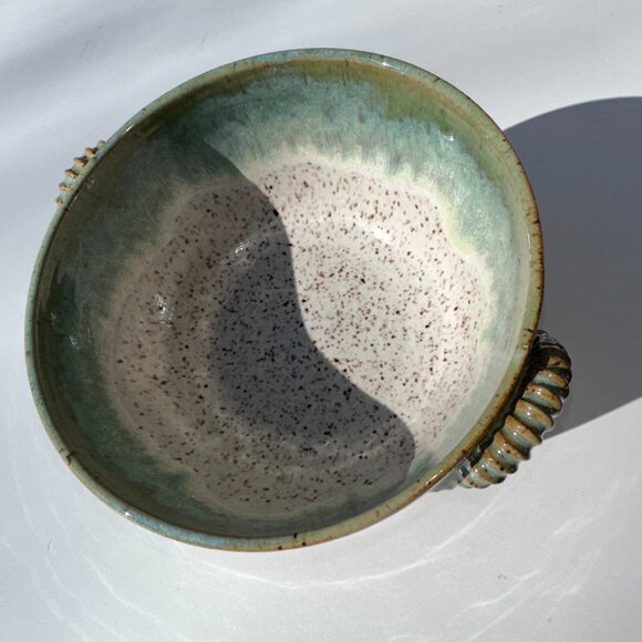 #1152 CERAMIC BOWL 5 ¾”D X 3”T  EARTH TONES SEE PHOTOS - Picture 3 of 12